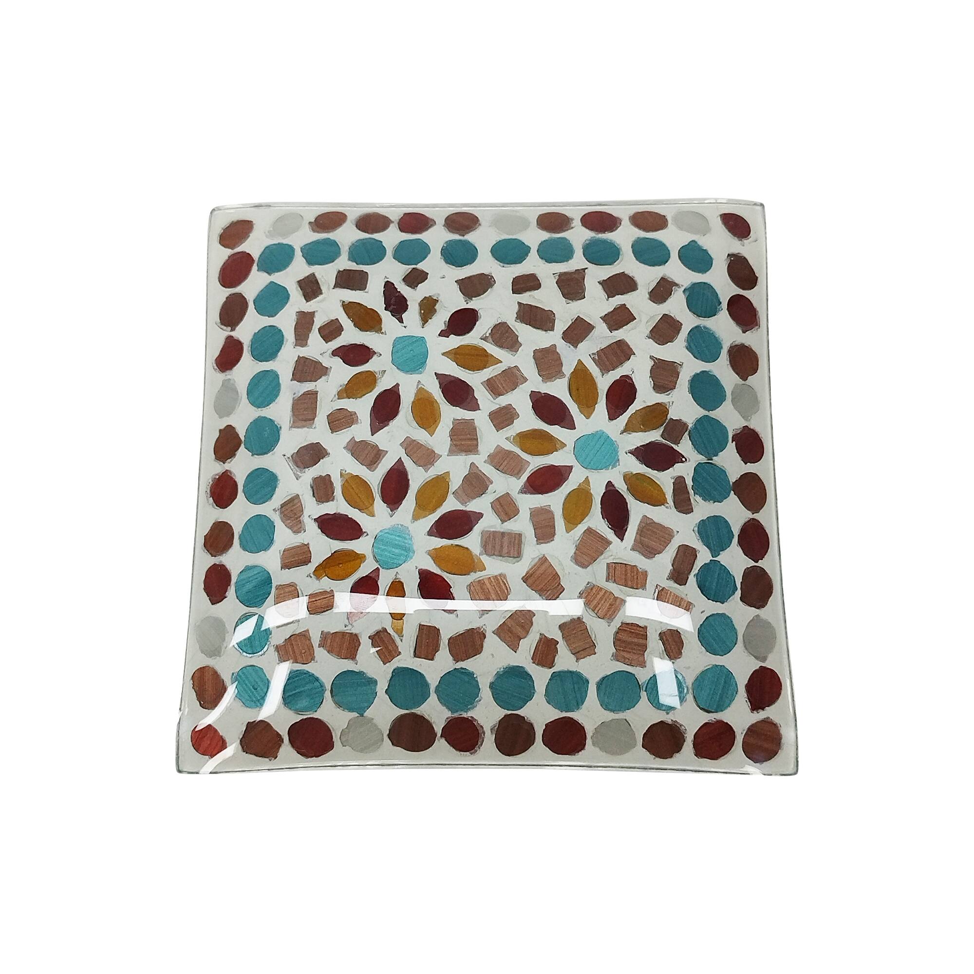 Square Mosaic Glass Trinket Dish by Ashland®